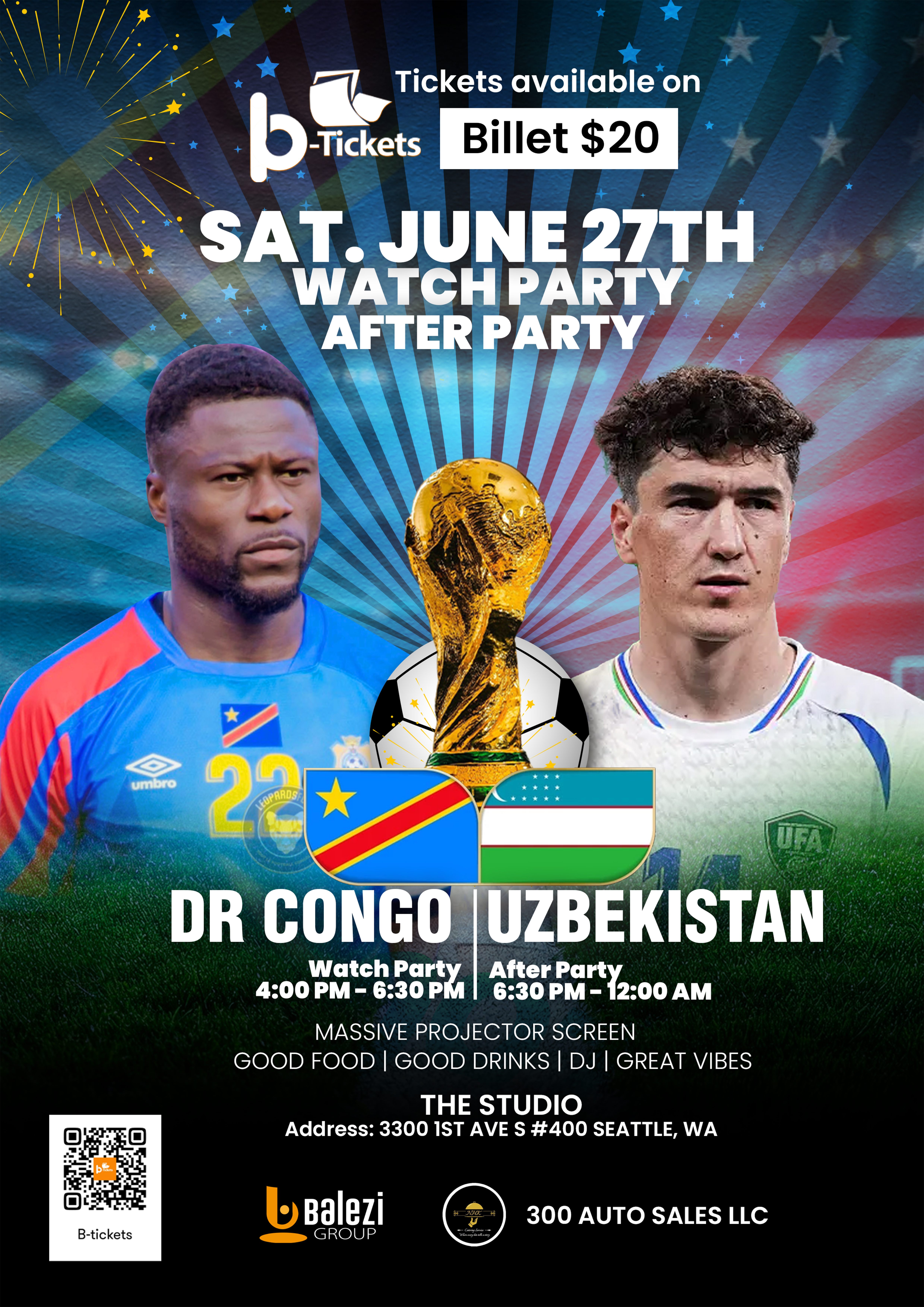 🇨🇩🔥 DR CONGO 🇨🇩 vs UZBÉKISTAN 🇺🇿 – WATCH PARTY & AFTER PARTY 